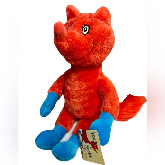 Kohl's Cares Dr. Seuss "Fox In Socks" Red Fox Plush Toy 14” NEW - Picture 4 of 4